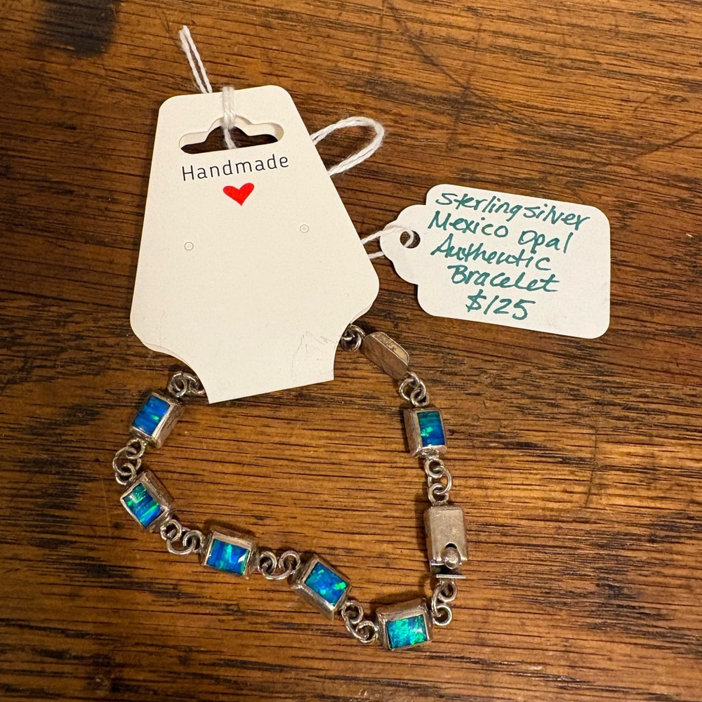 Sterling Silver Opal Bracelet-Mexico